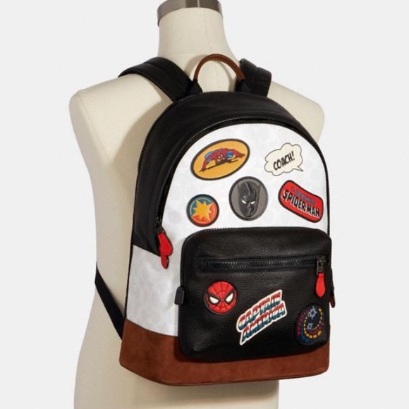 Coach │ Marvel West Backpack In Signature Canvas - Picture 2 of 16